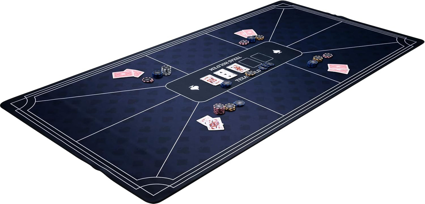 Rutschfeste Pokermatte, Blau 180x90cm