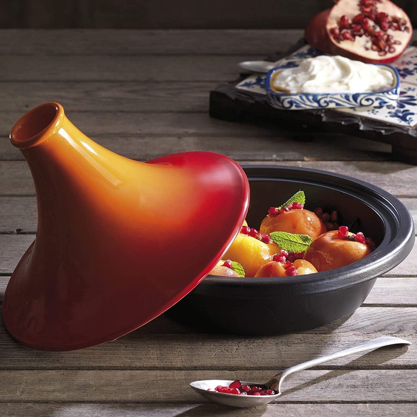 Gusseisen-Tagine für alle Herdarten, Ofenrot 27 cm