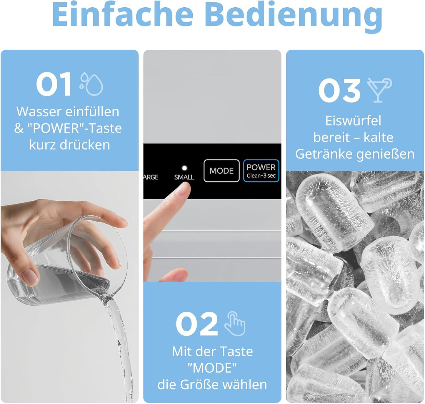 Eiswürfelmaschine RCI12GY1EU(E), Grau