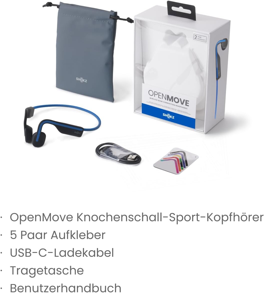 OpenMove Knochenschall-Kopfhörer, Elevation Blue