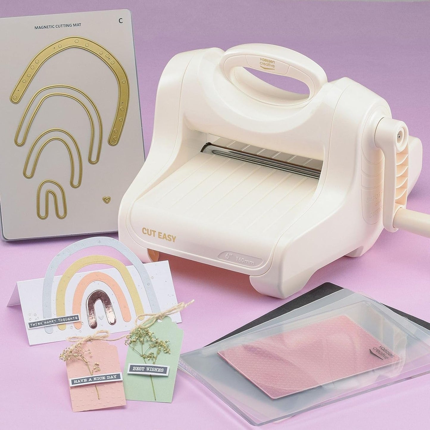 Vaessen Creative | Cut Easy Stanz- und Prägemaschine A5, Cut Easy (A5)