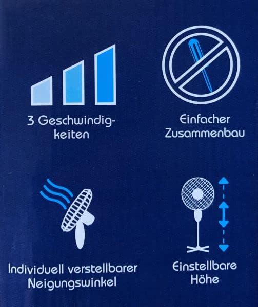 Höhenverstellbarer Standventilator