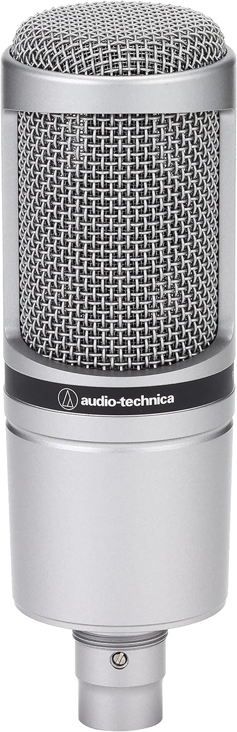 Kondensatormikrofon AT2020 für Voiceover & Podcasting, Metallic XLR