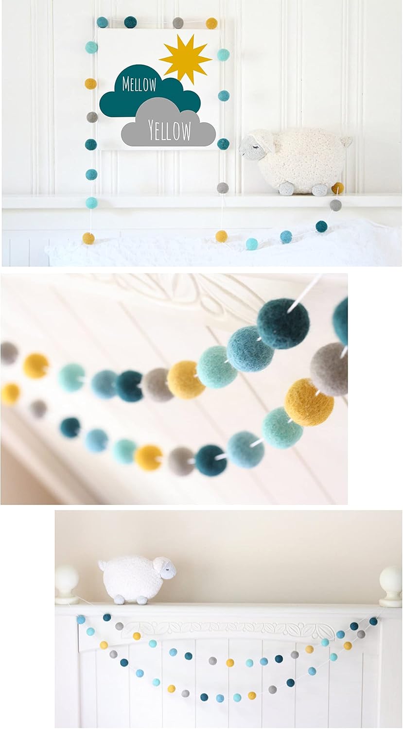 Filz Pom Pom Bälle 2cm (80 Stück) für DIY-Deko, Blau -80pc