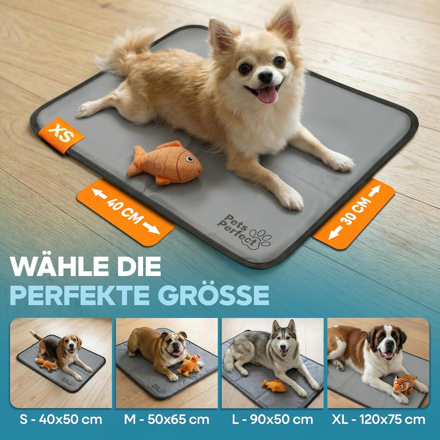 Selbstkühlende Hunde-Kühlmatte, XS 30x40cm