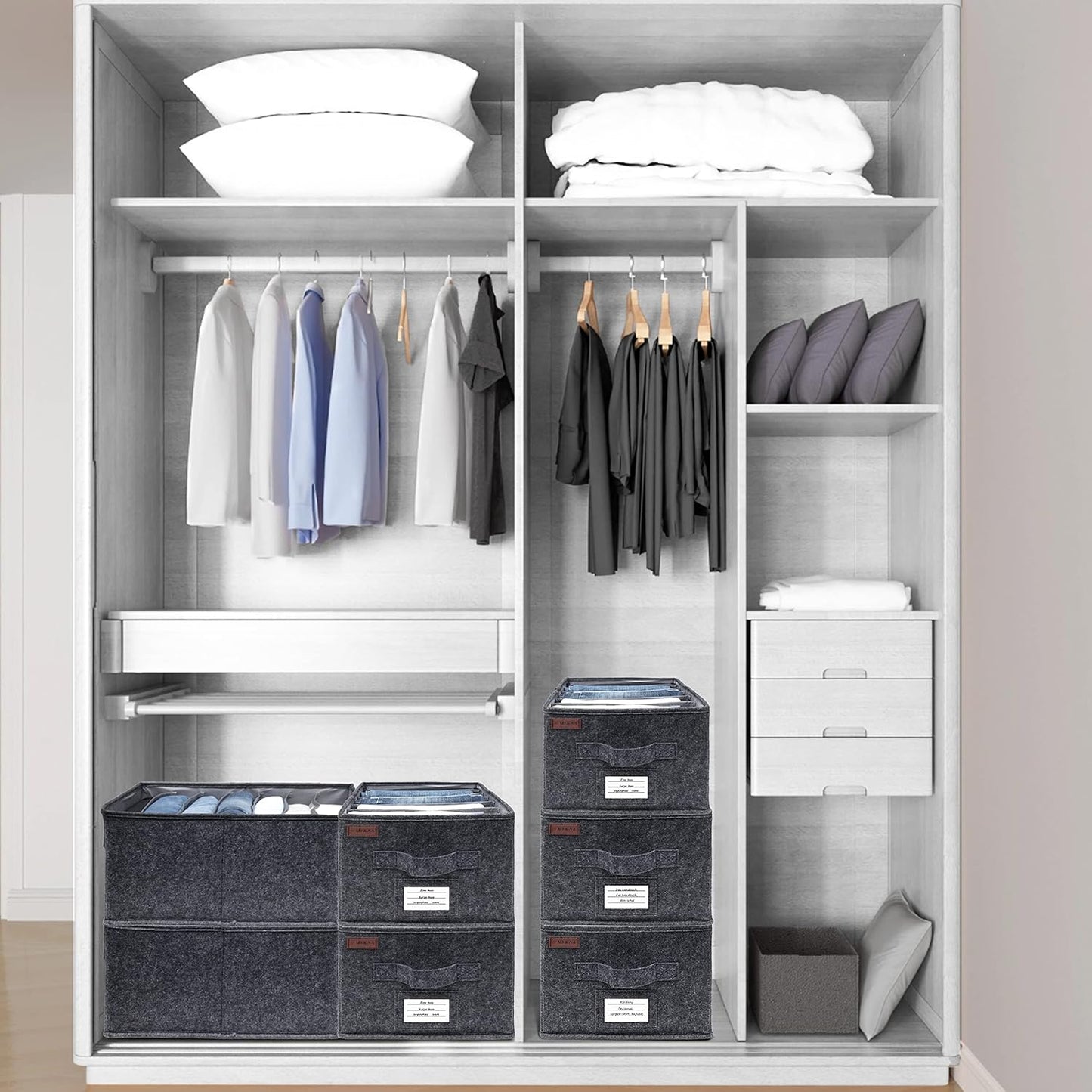 2er-Set Kleiderschrank-Organizer, Kleiderschrank Organizer, 2er-Set, L