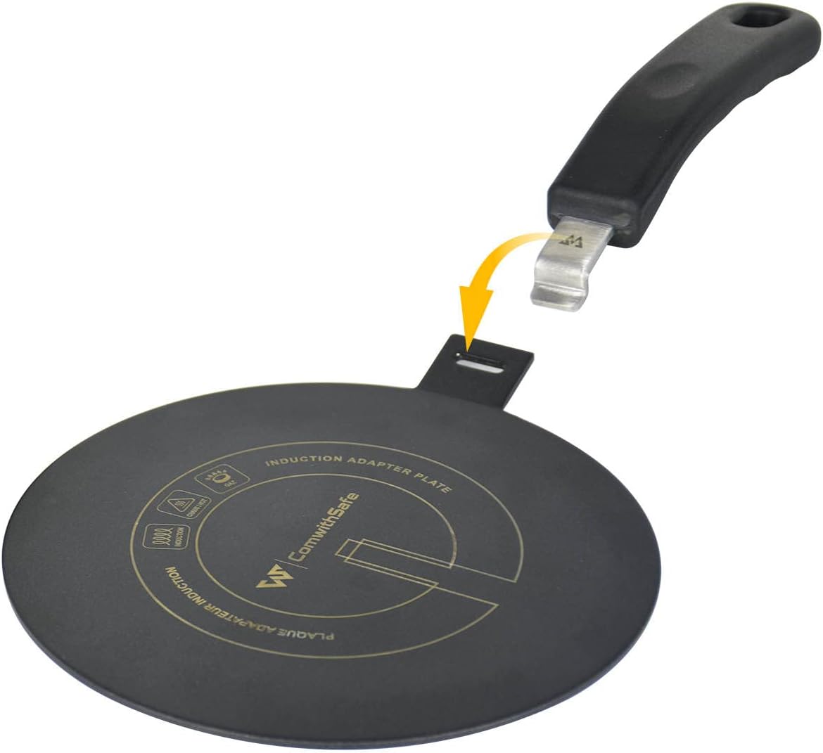 Induktionsadapter mit abnehmbarem Griff, 20 cm