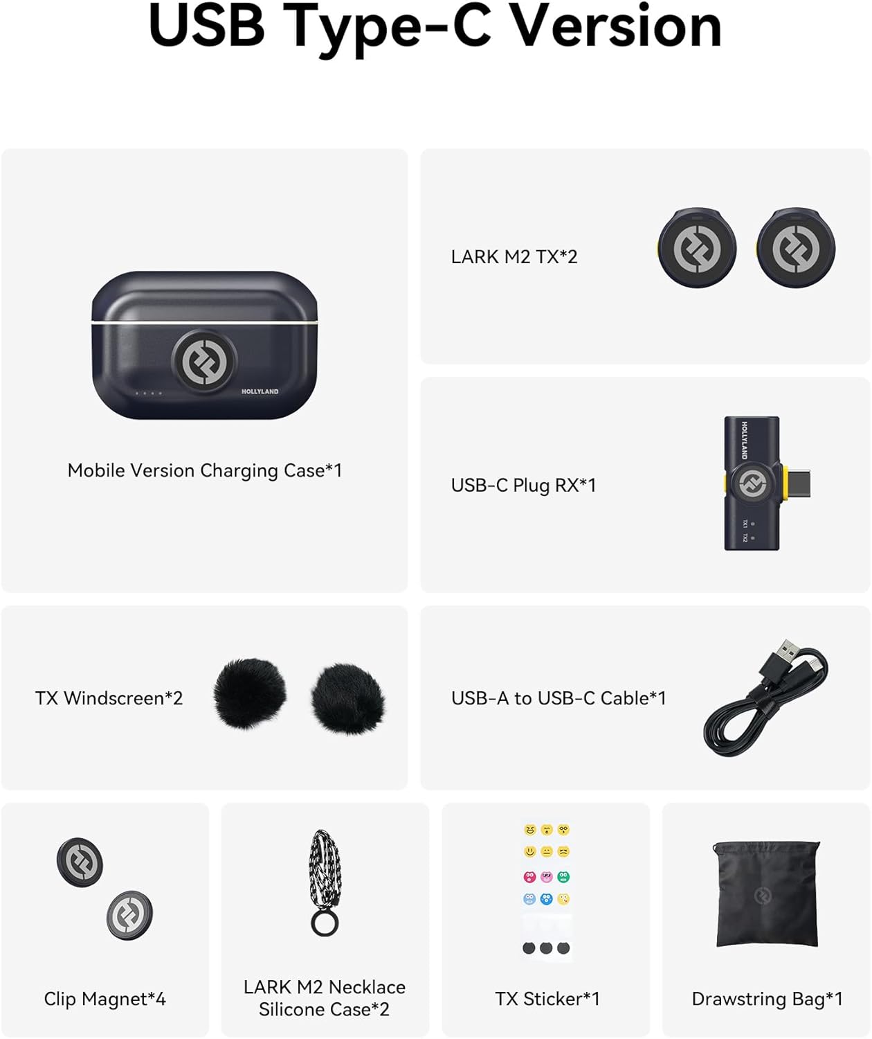 Lark M2 Kabelloses Lavalier-Mikrofon, USB-C (2TX+1RX) Schwarz