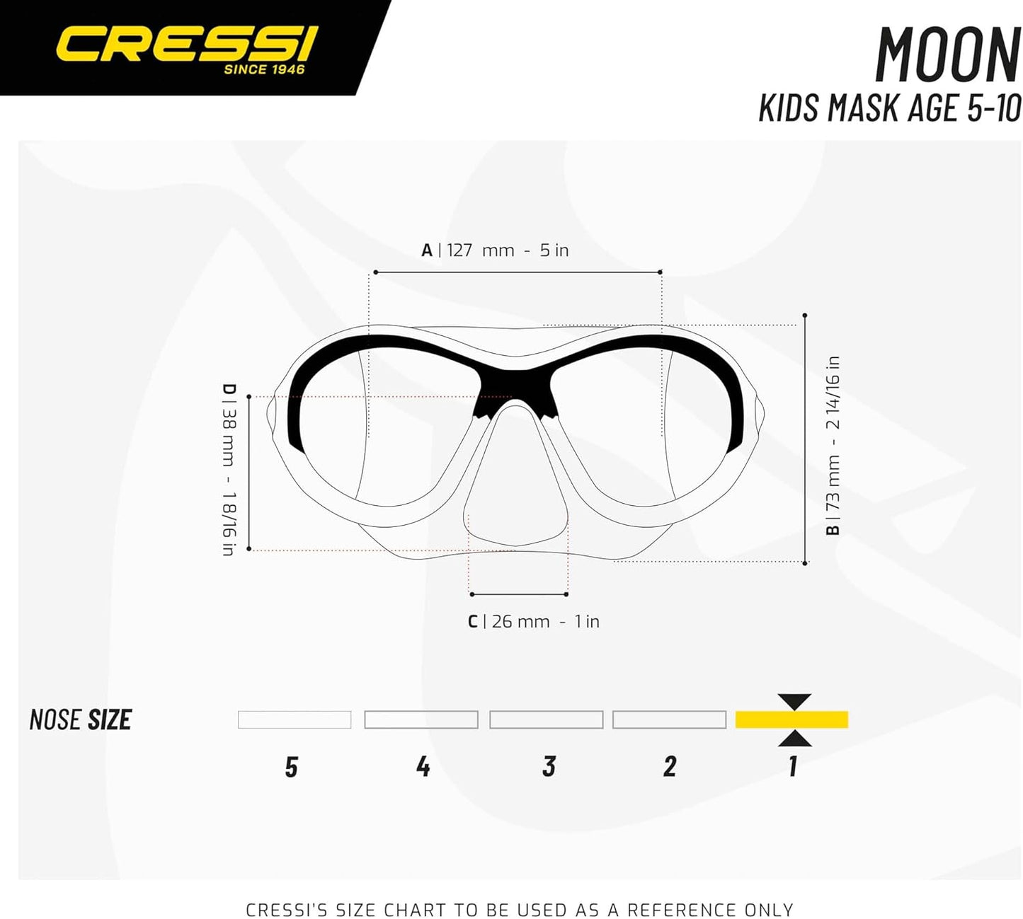 Moon Kid Taucherbrille, Mask, Transparent/Flieder