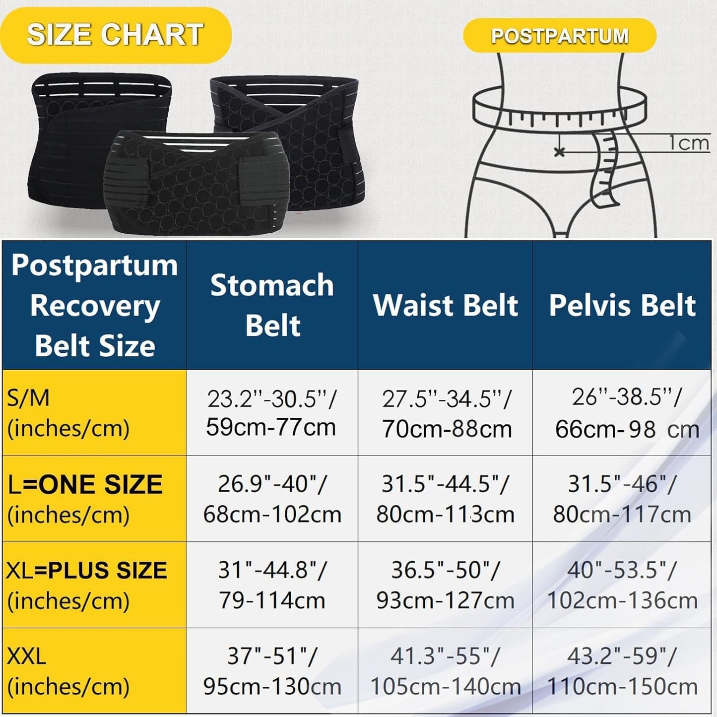 3-in-1 Postpartale Bauchstütze, Einheitsgröße (Pack of 1) Beige