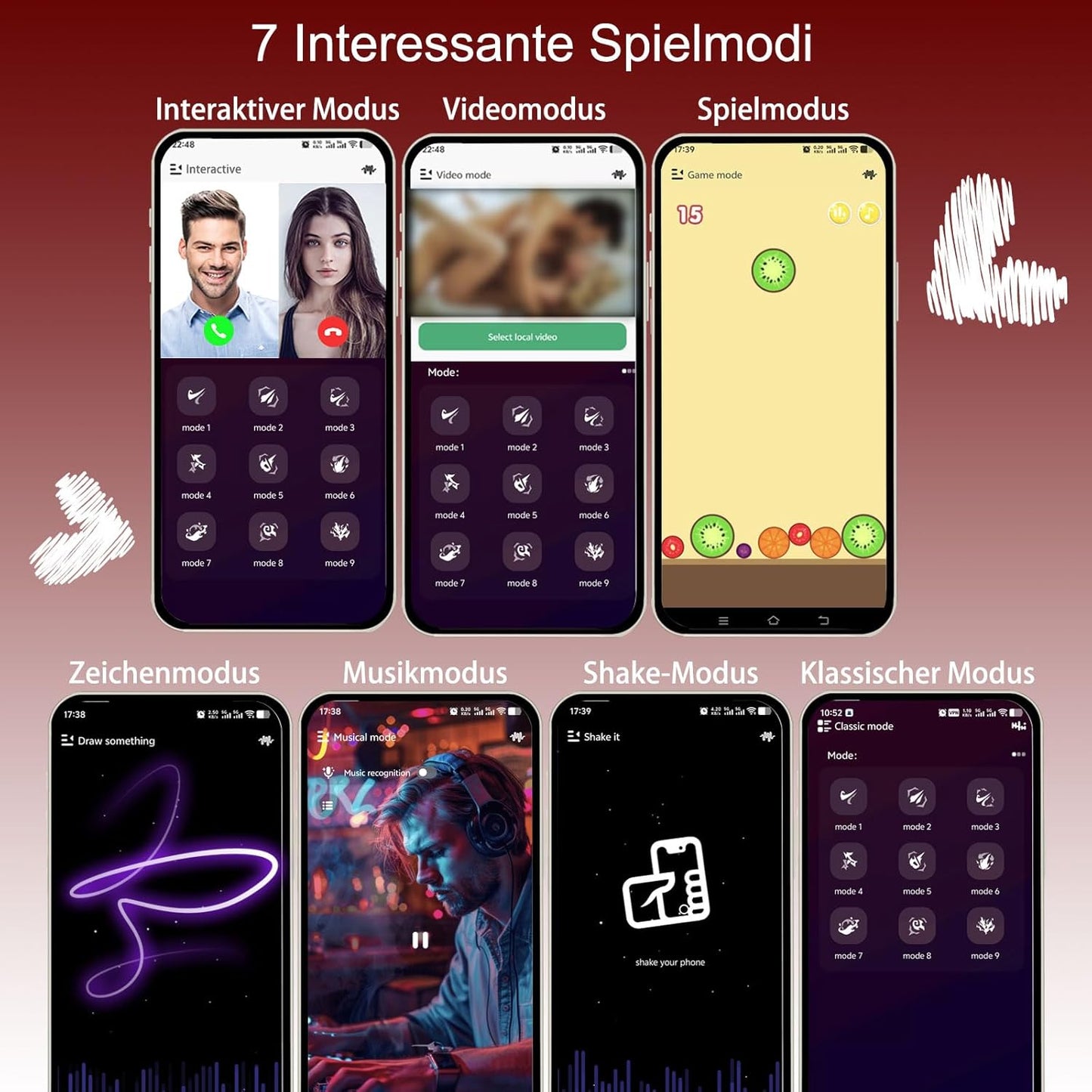 APP-gesteuerter Schmetterlingsvibrator mit 9 Modi und Fernbedienung