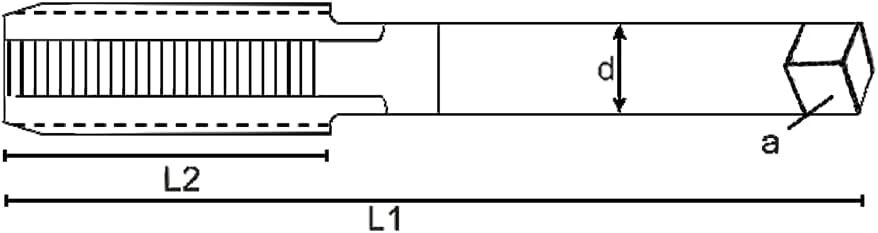 G1/4-19 BSP HSS Gewindebohrer, Rechtsgewinde