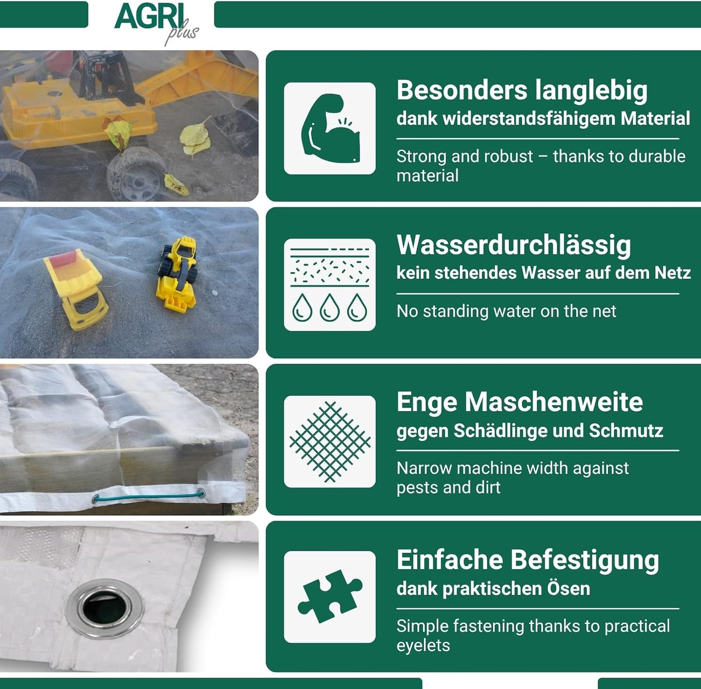 Engmaschiges Sandkastennetz mit Ösen, 2,5 x 3,5 m, 2,5 x 3,5 m