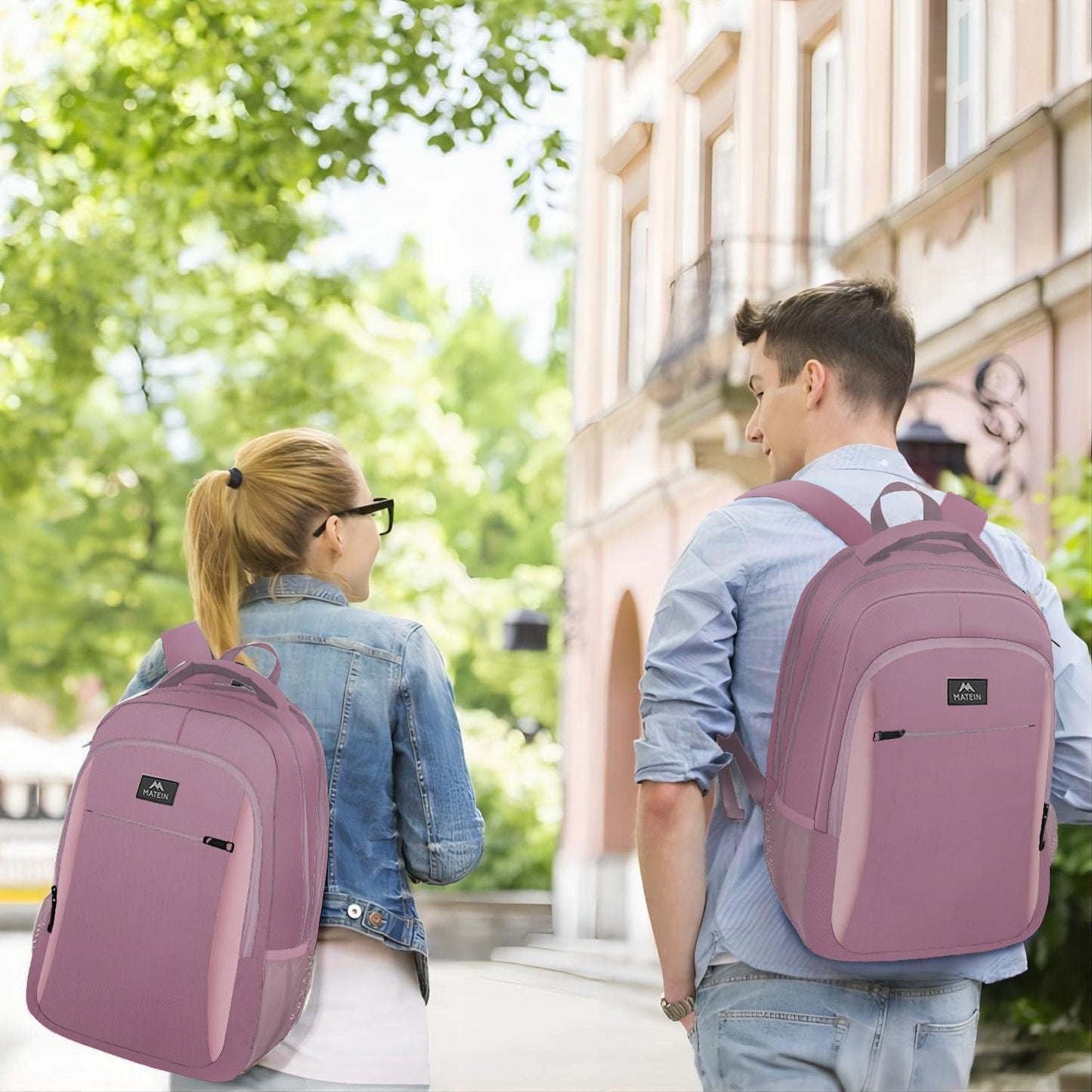 Business Laptop Rucksack mit USB Ladeanschluss, 15.6" Lila