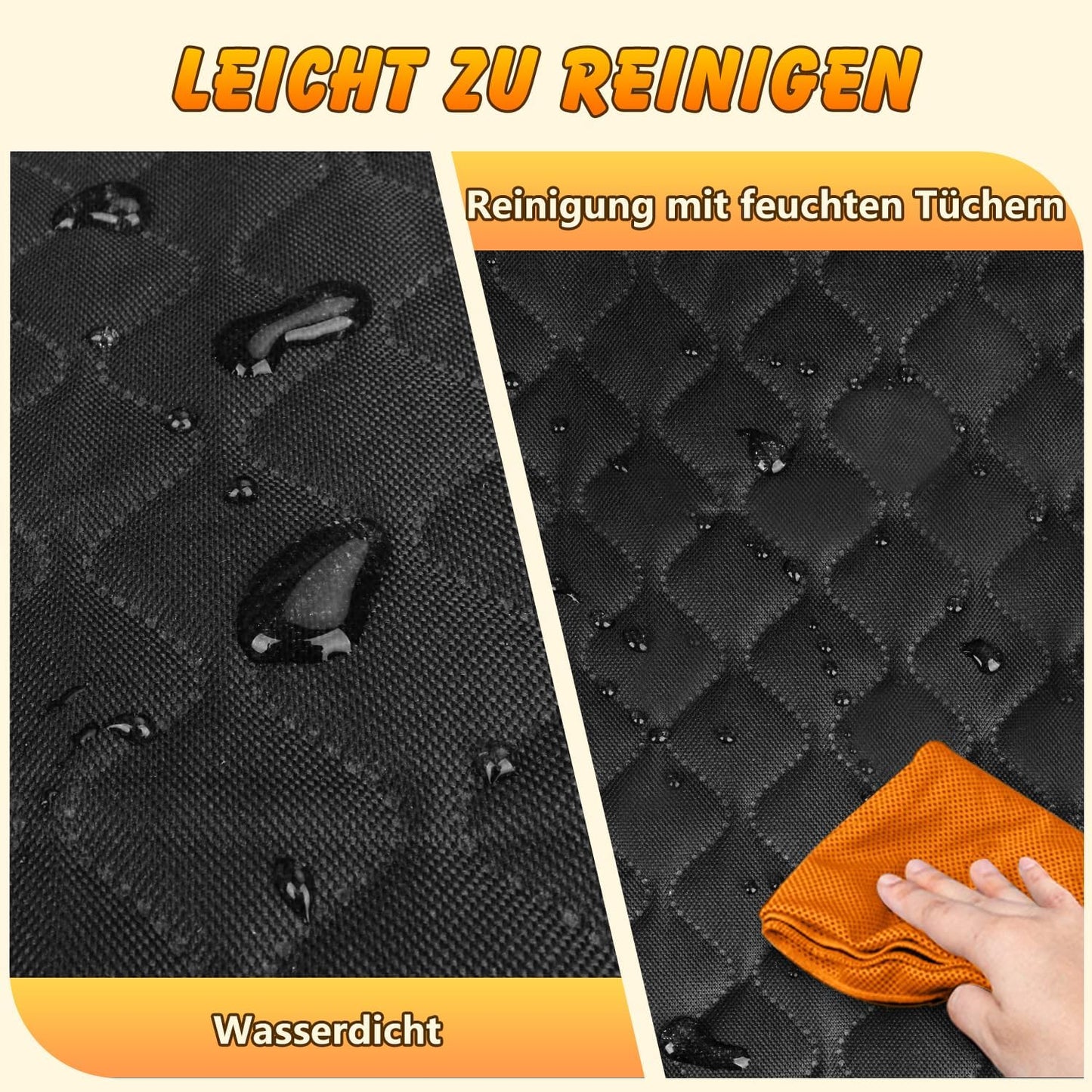 Kofferraum Schutzmatte für Hunde, Schwarz L