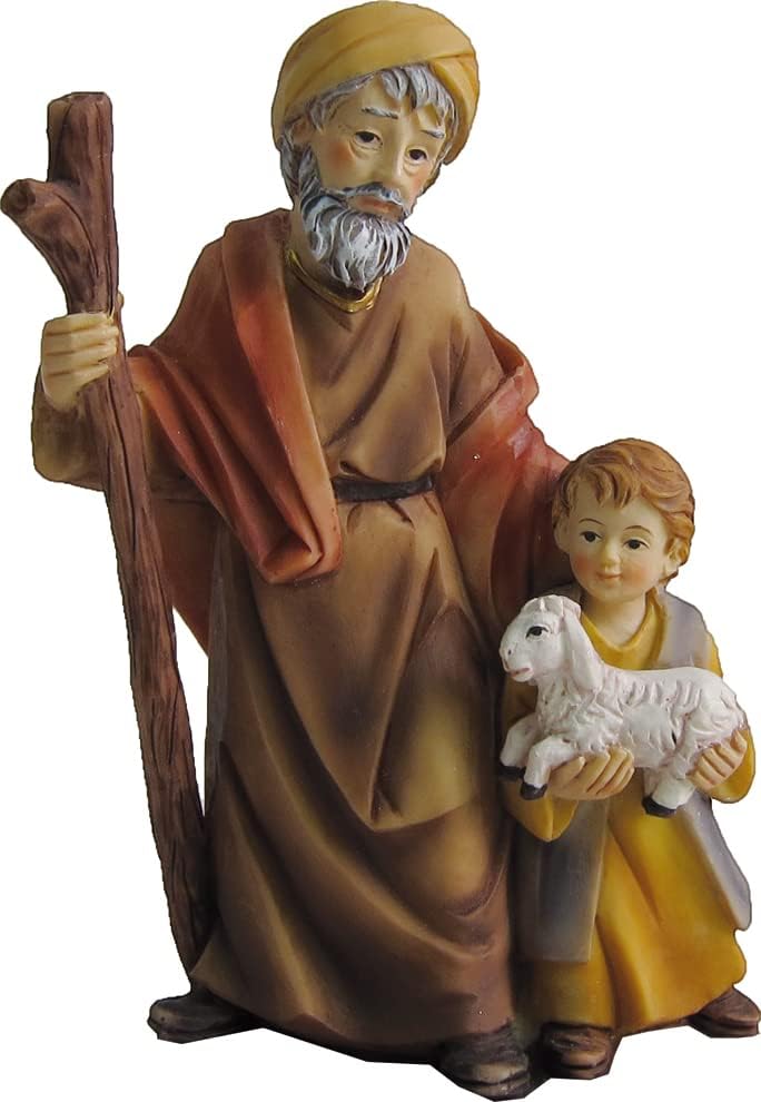 Krippenfigur Set: Alter Mann & Junge
