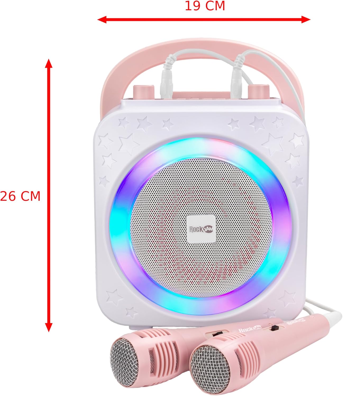Karaoke-Maschine, Rose Gold|Ring Light & Disco Light