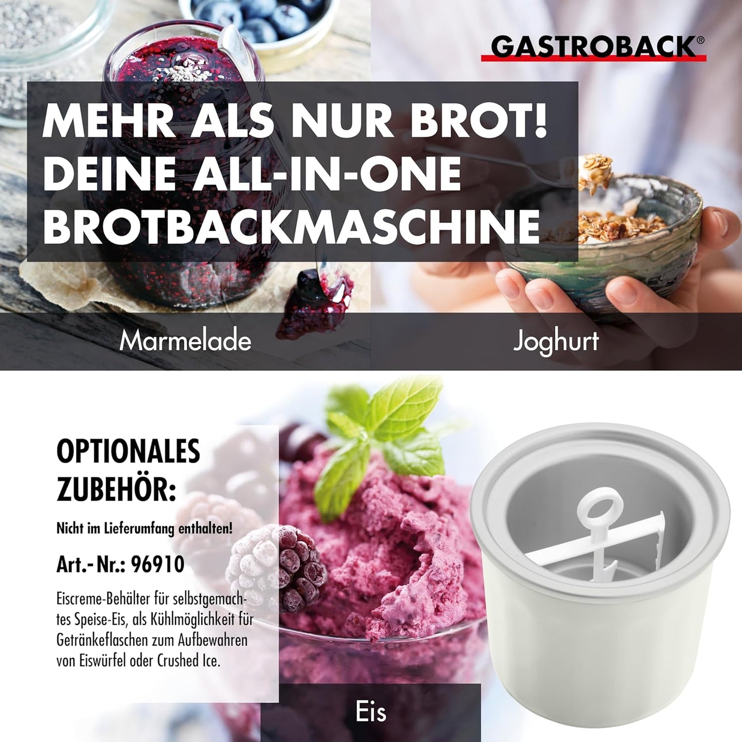 Brotbackautomat Advance mit 18 Programmen, Single