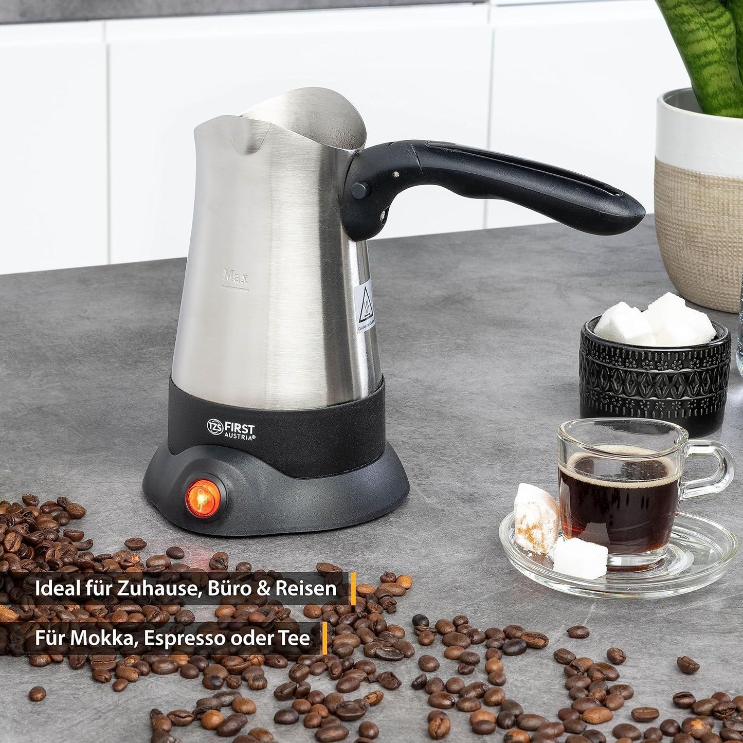 Elektrischer Türkischer Kaffeekocher mit Klappgriff, Klappgriff | 3 Tassen