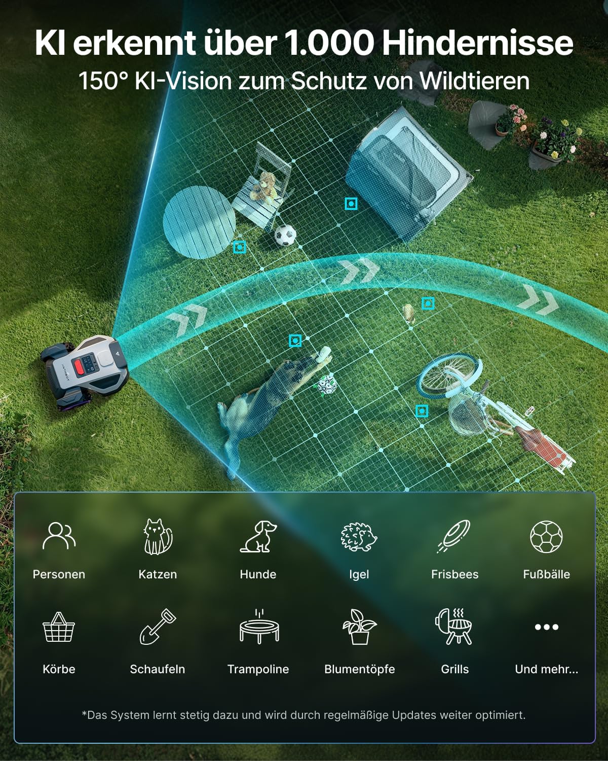 M5 Mähroboter ohne Begrenzungskabel, RTK-Navigation, M5