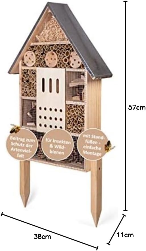 Insektenhotel XXL stehend mit Erdspiess