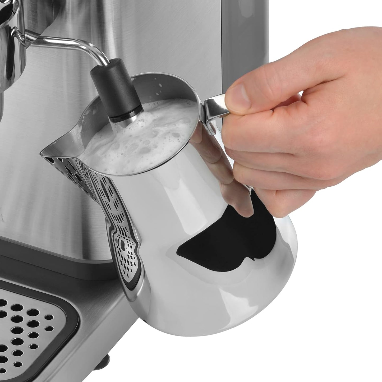 Milchschaumkrug Barista Platin