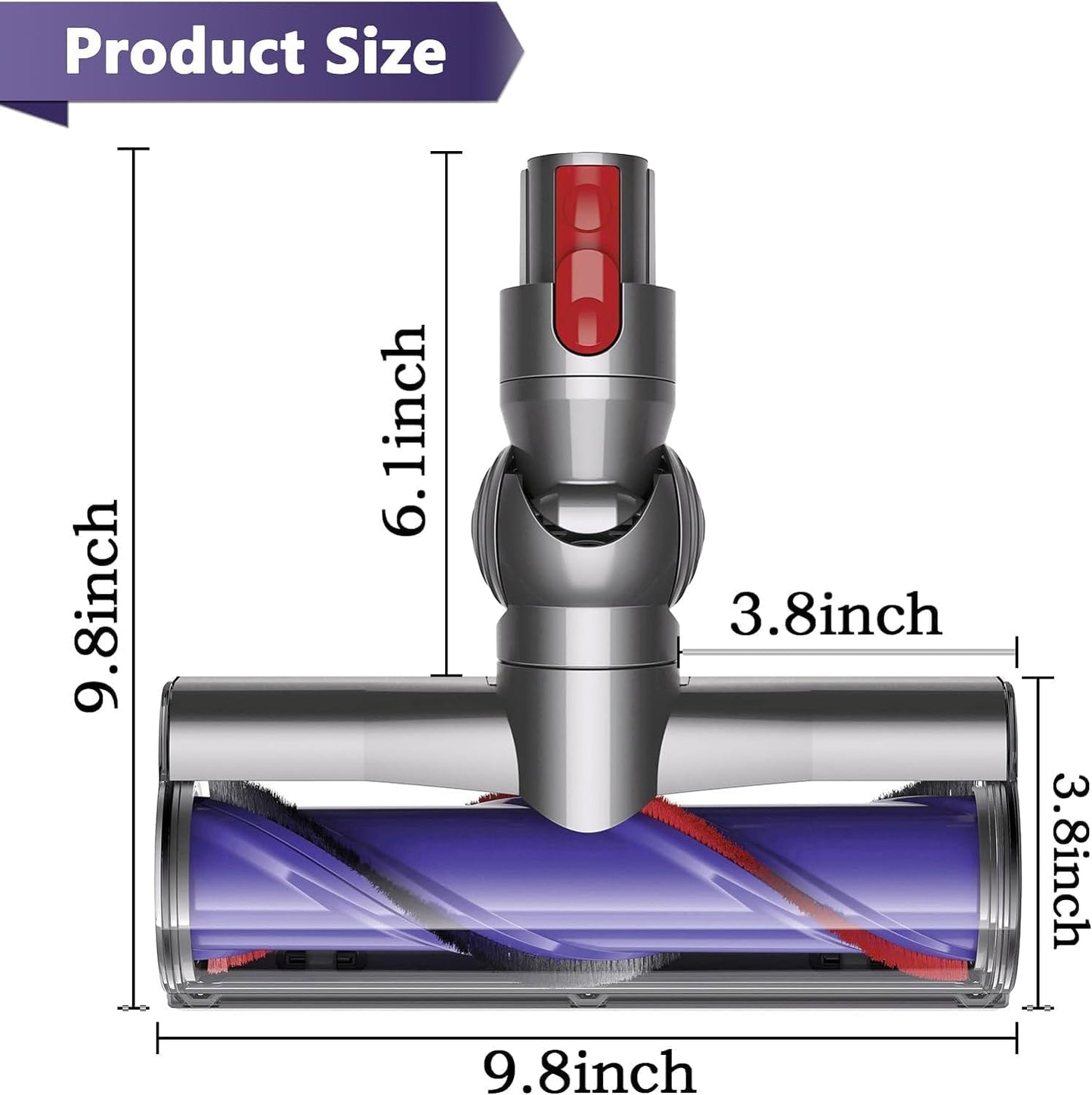 Ersatz-Bürstenkopf für Dyson V7-V15 Staubsauger, Direktantriebsbürste