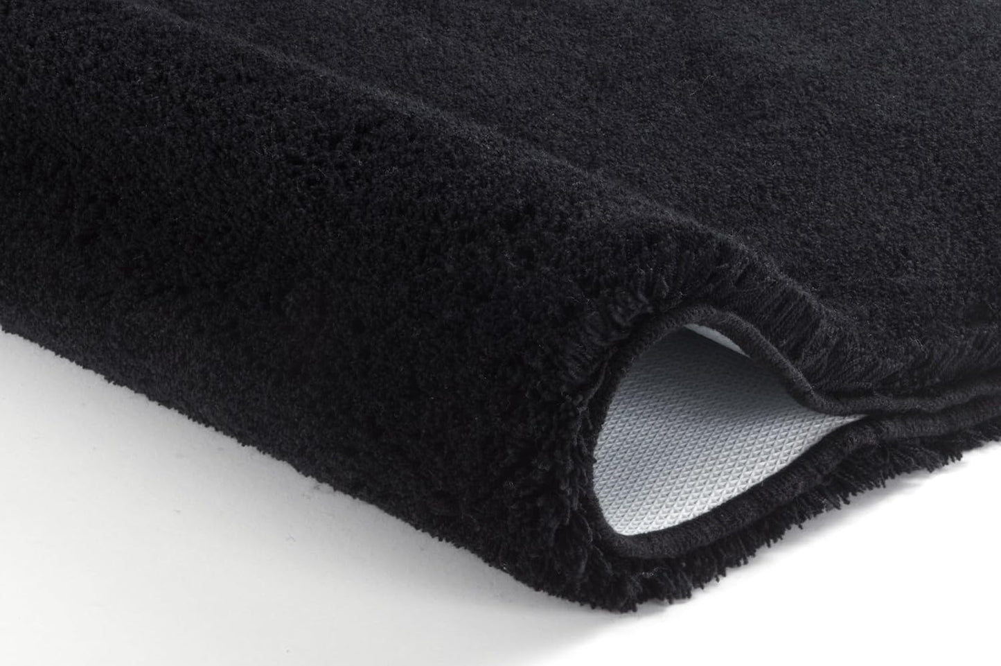 Runder Badteppich Relax, Schwarz 100 cm (Rund)