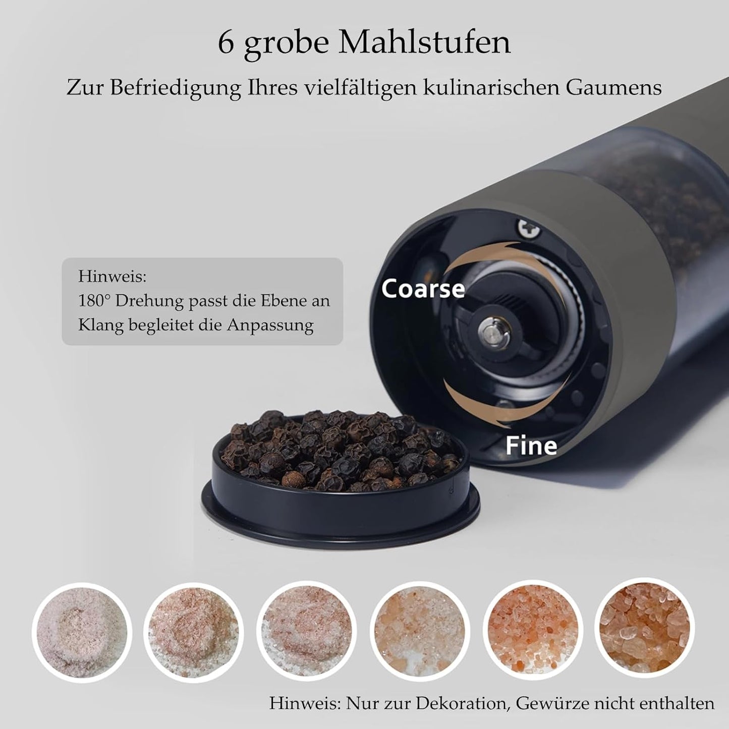 2er-Set Salz- und Pfeffermühlen, Greige