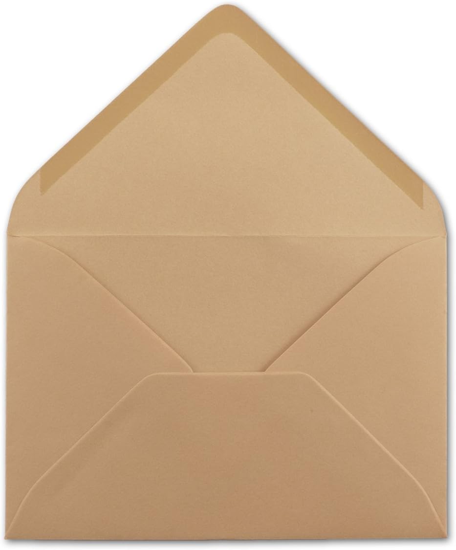 Briefumschläge DIN C6 (150 Stück), 150 Umschläge 54-Karamellbraun
