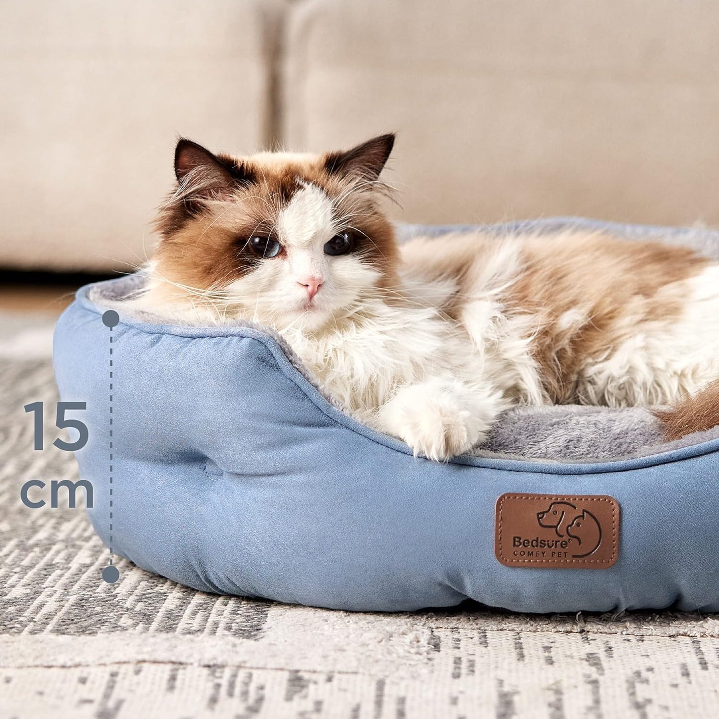 Katzenbett, L 51 x B 48 x H 15 cm Blau