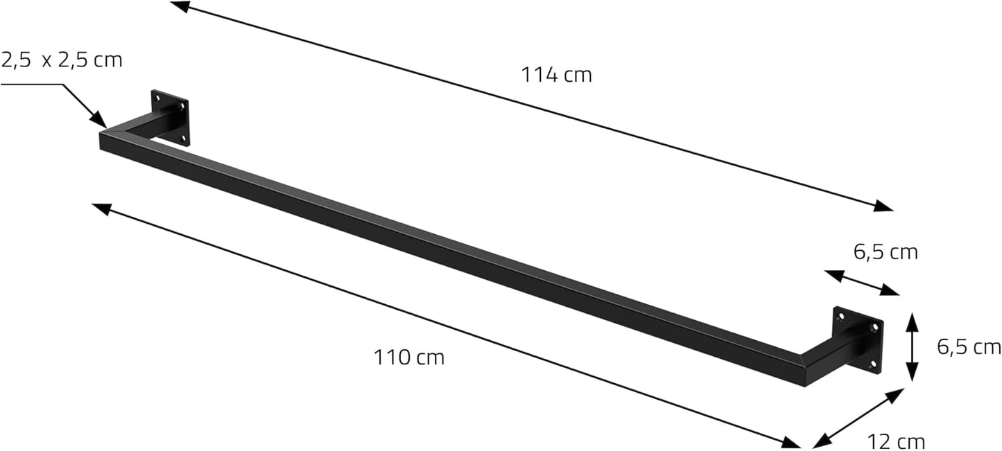Kleiderstange für die Wand, 1 T12cm x B110cm