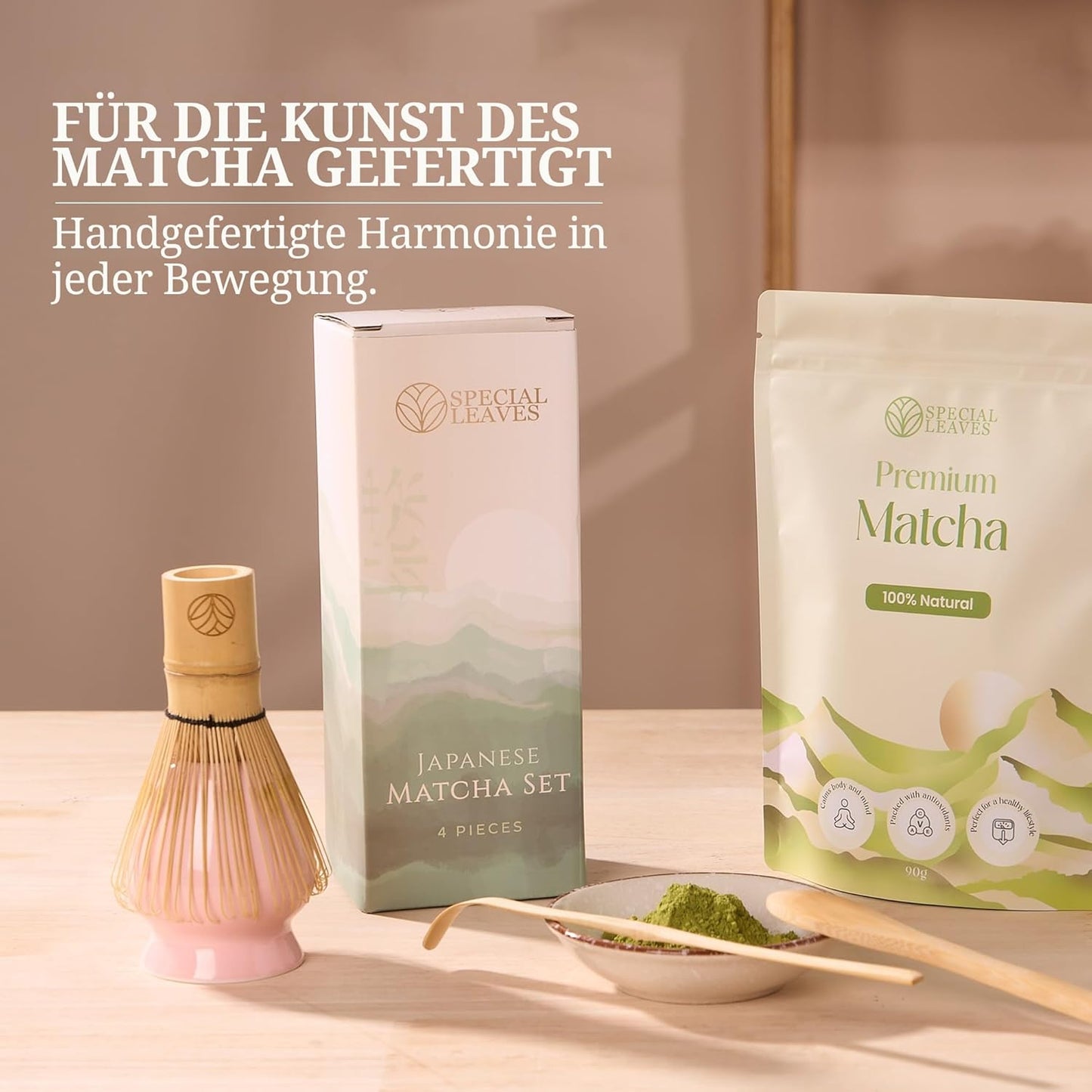 Matcha Tee Set, 4 teilig Rosa