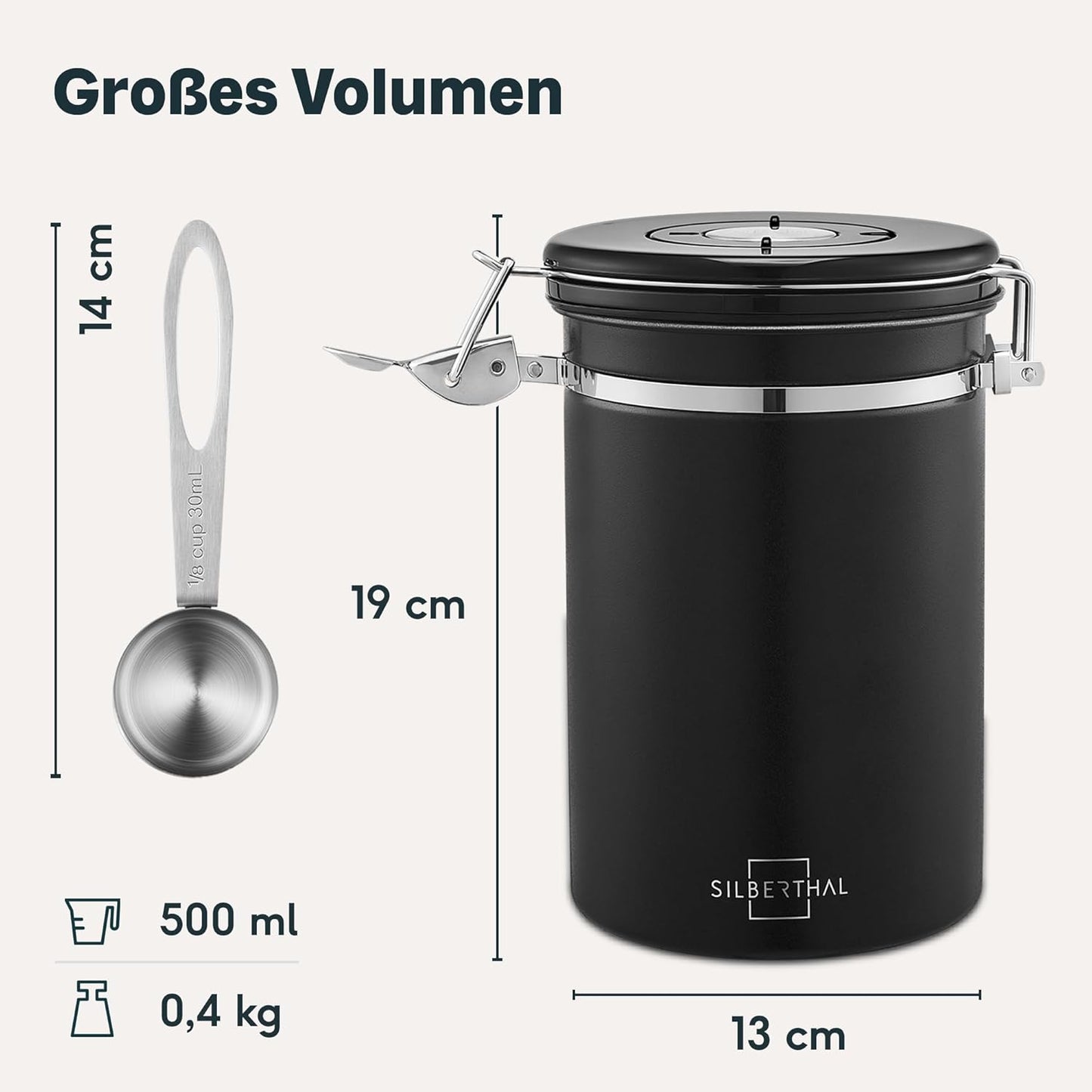 Kaffeemühle & Thermo French Press Set, Kaffee Geschenk-Set