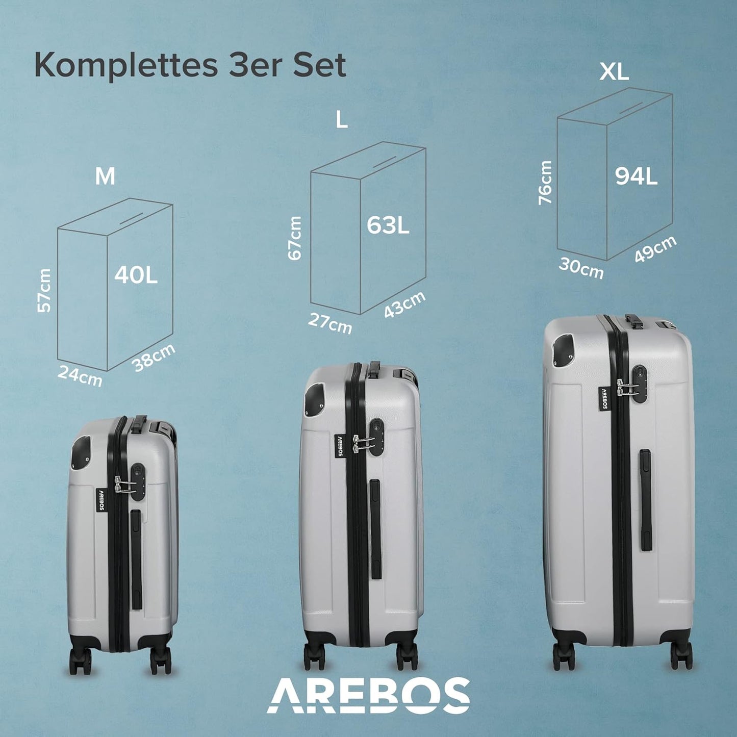 Reisekoffer, Silber