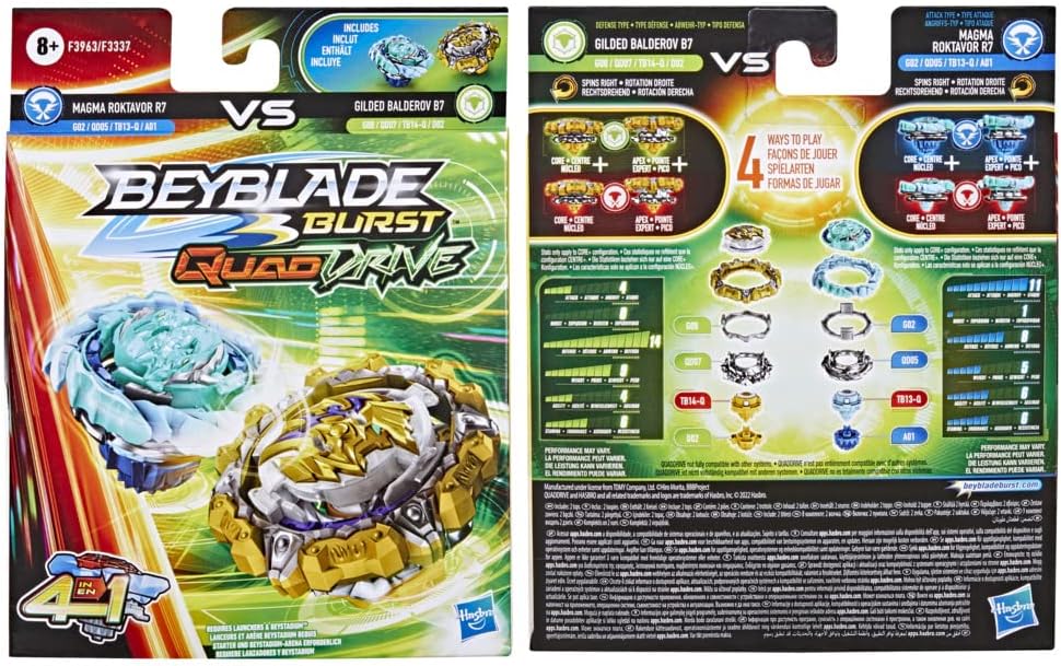 QuadDrive Battle Kreisel Magma Roktavor & Gilded Balderov
