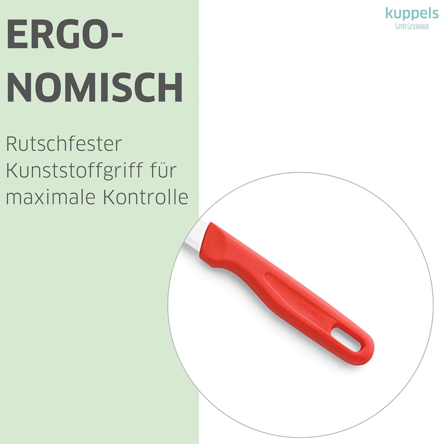 9-teiliges Küchenmesser-Set, Rot Kurz
