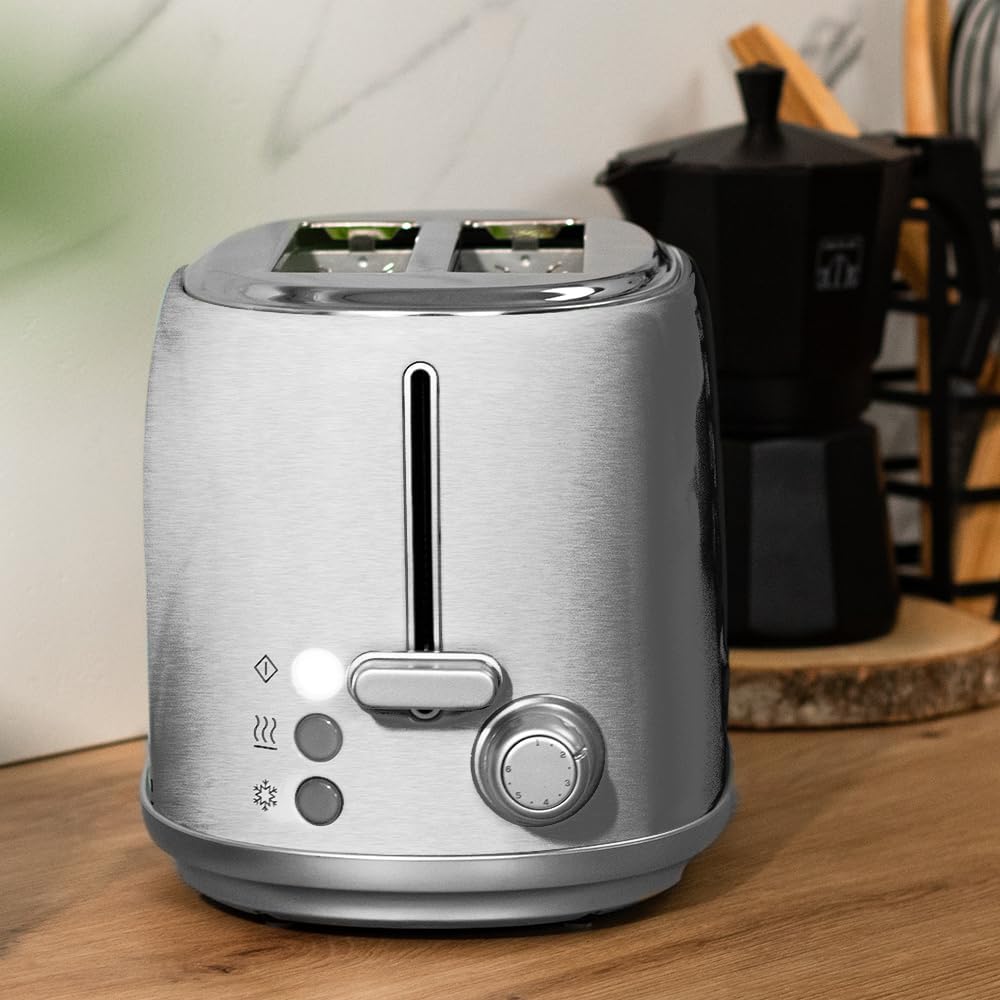 Toaster 2-Scheiben Retro-Design, Retro - 2 Scheiben ; Inox