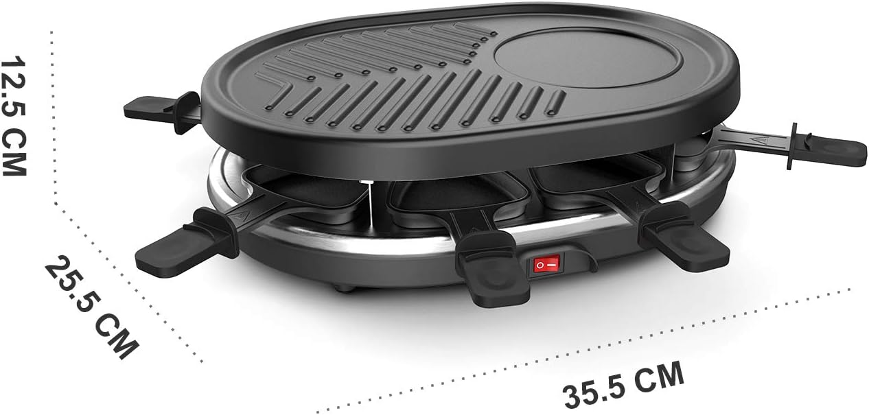 4-in-1 Raclette-Gerät, 8 Personnes - Raclette 4 en1