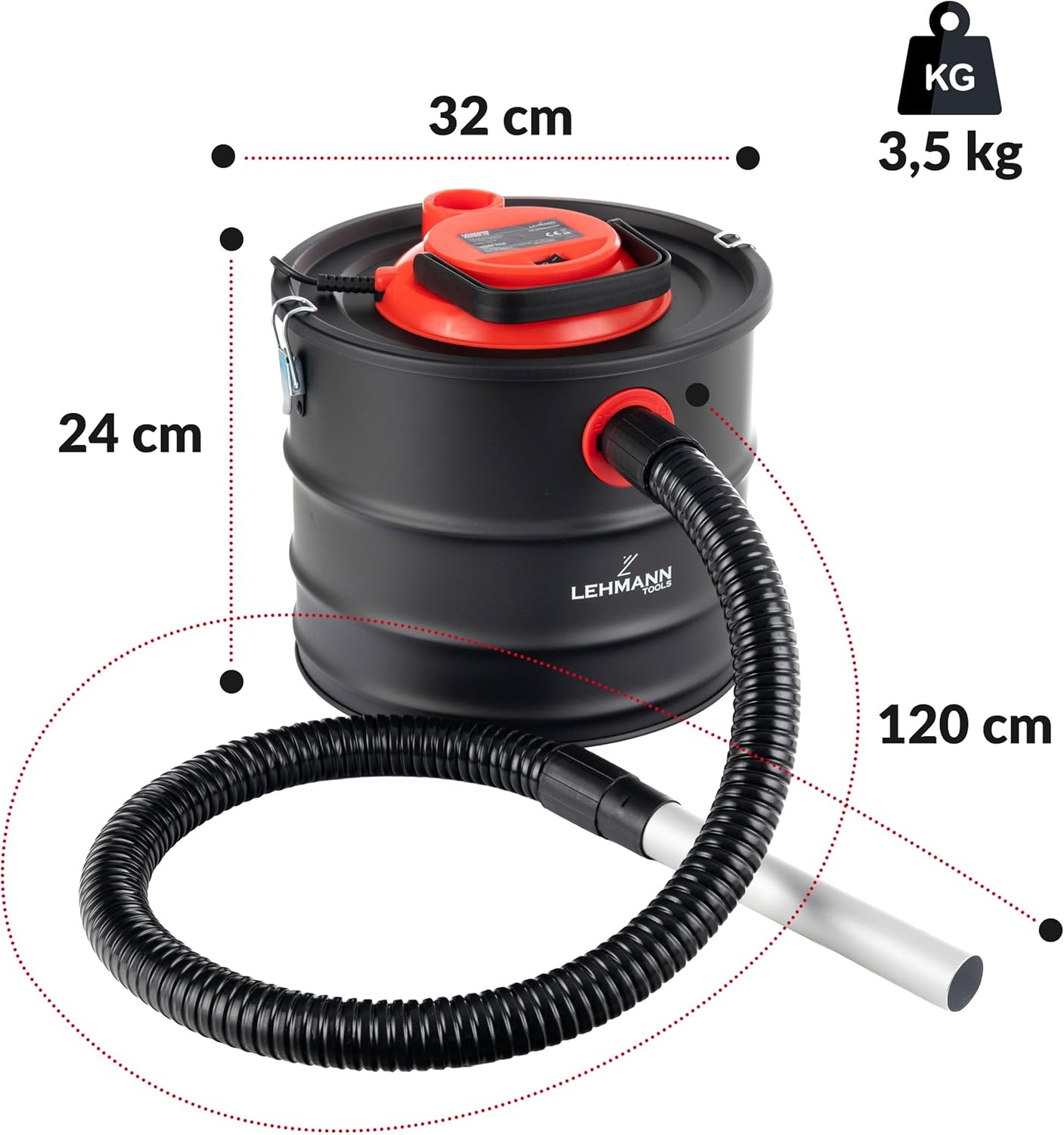 Aschesauger mit HEPA-Filter, 15 L