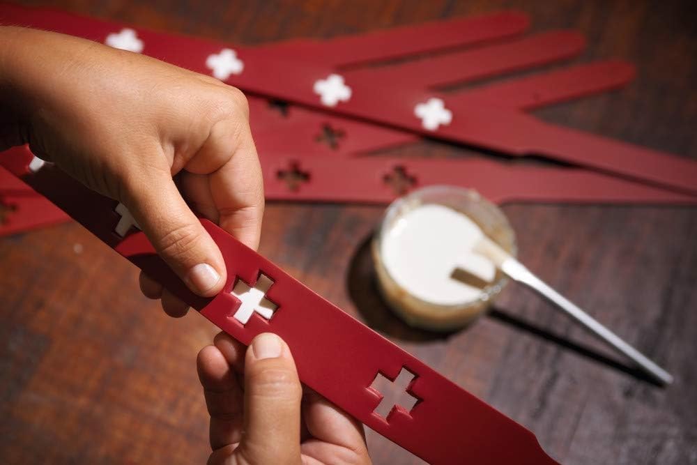 Swiss - Führleine mit Handschlaufe und Schweizer Kreuz 110 cm, rot/schwarz 18/100