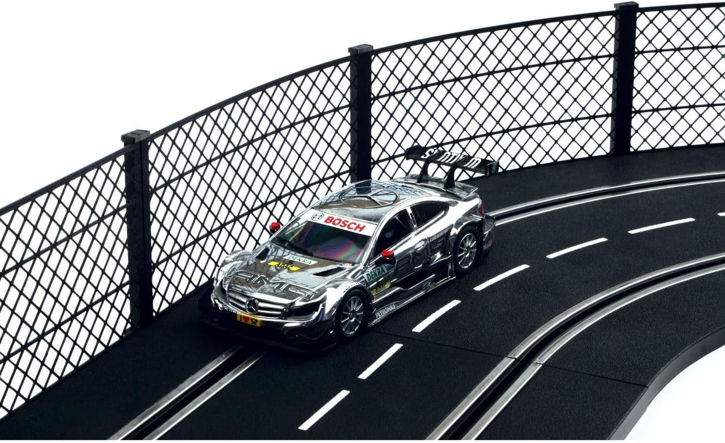 Fangzaun-System für Slotcar Strecken (1m)