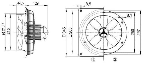 Axial-Wandventilator EZQ20/4E