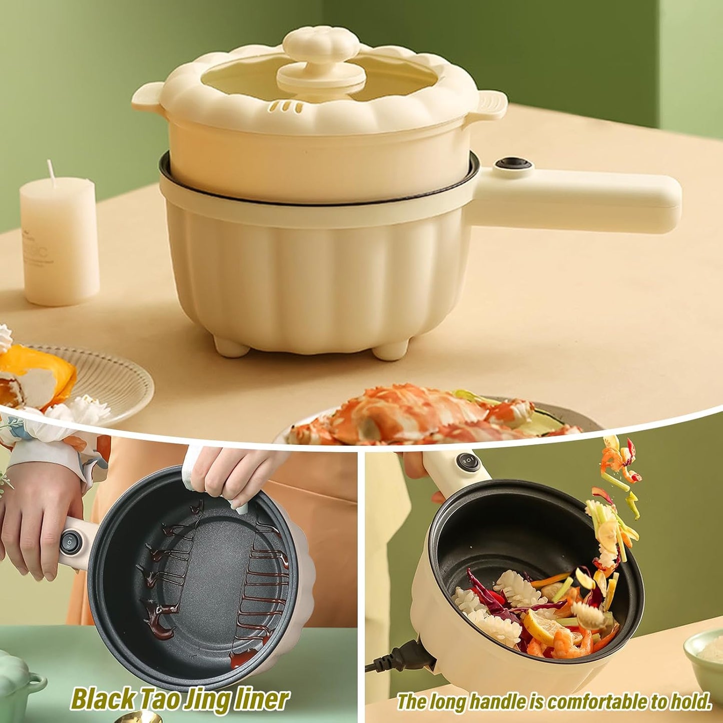 Elektrischer Hot Pot Multikocher mit Dampfgarer