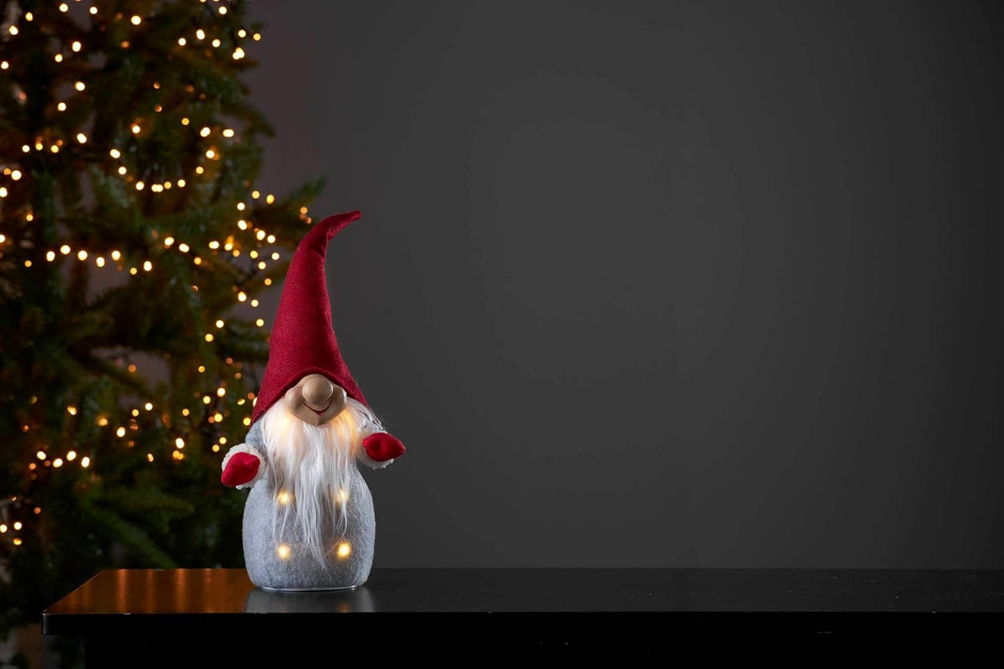 LED Weihnachtsdeko Wichtel, Rot 40 cm Wichtel