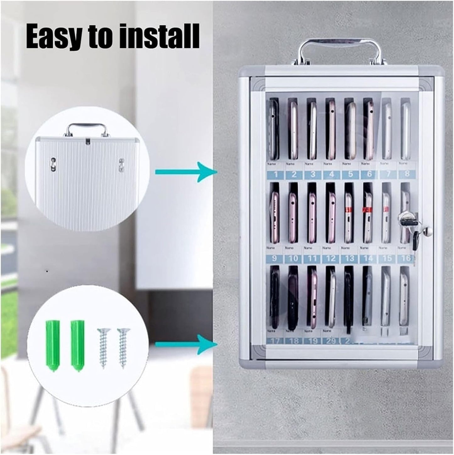 Handy-Safe Aufbewahrungsschrank (24 Slots), 24