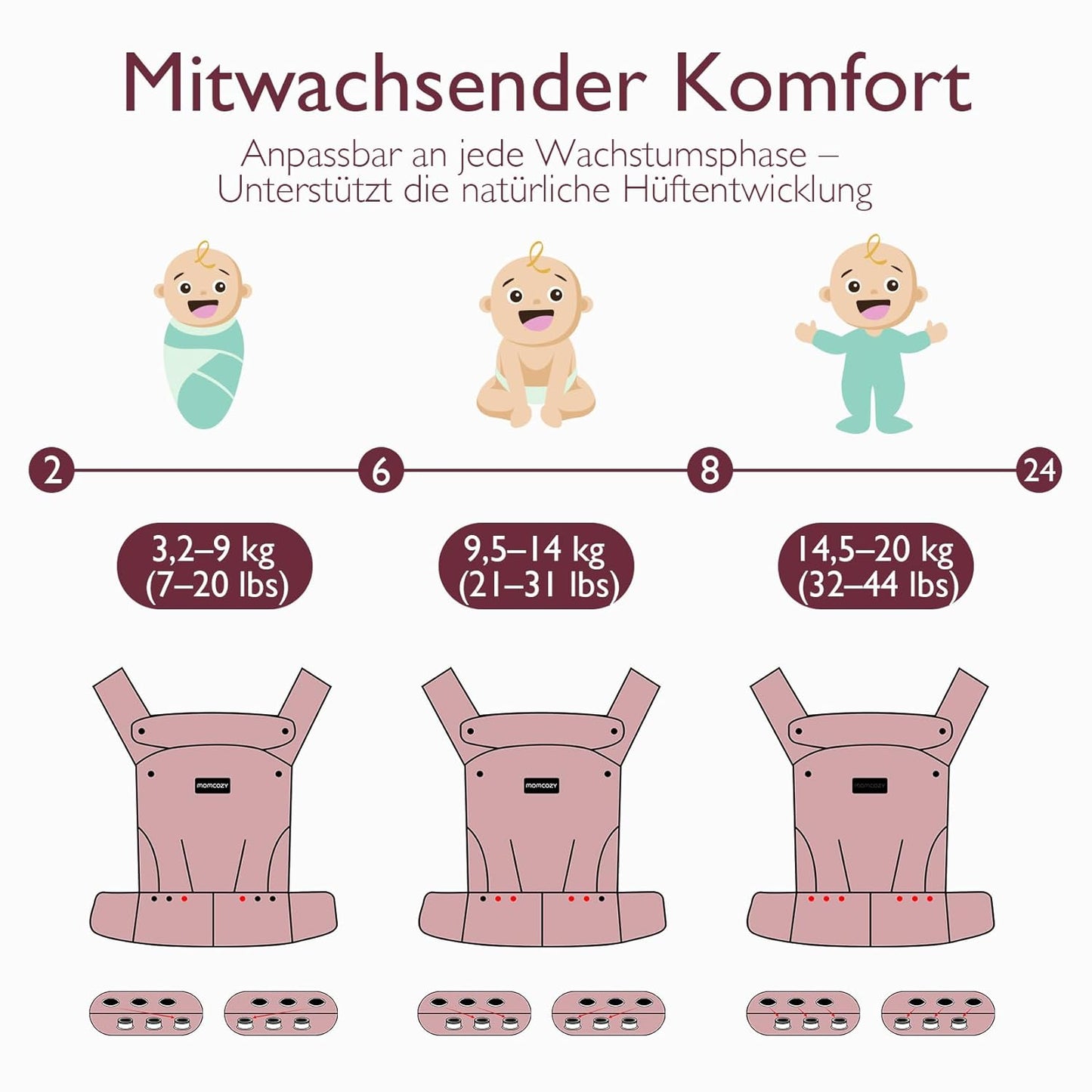 Baby Carrier, Baumwolle-Schwarz
