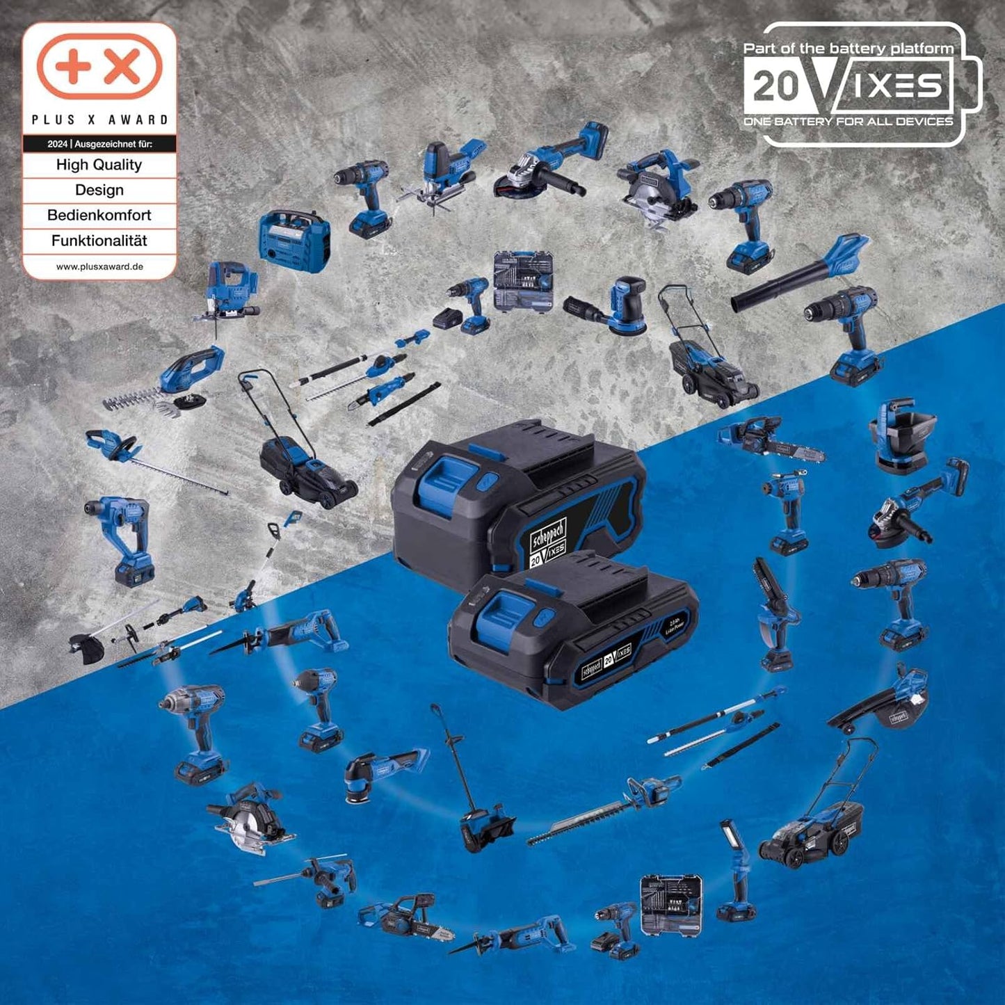 Akku-Heckenschere C-HT570-X, mit 2Ah Akku & Ladegerät