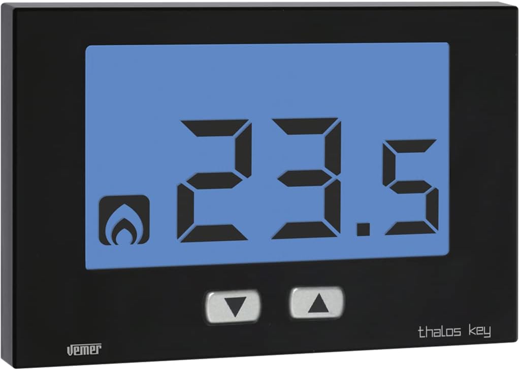 Digitales Heizungsthermostat mit LCD-Anzeige, Schwarz