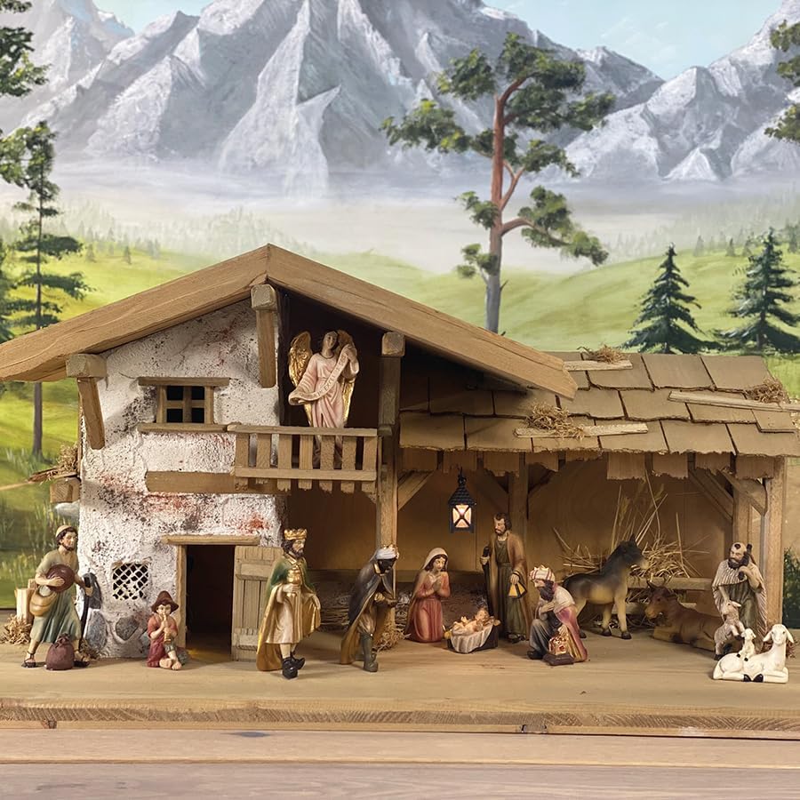 13-teiliges Krippenfiguren-Set, 10 cm